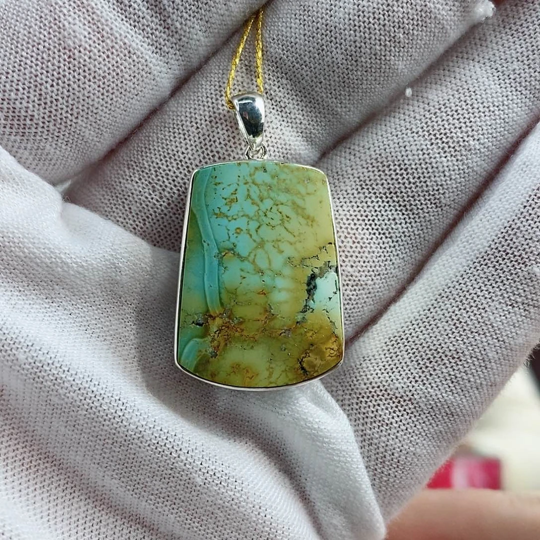 绿松石珠宝半成品银S925镶嵌