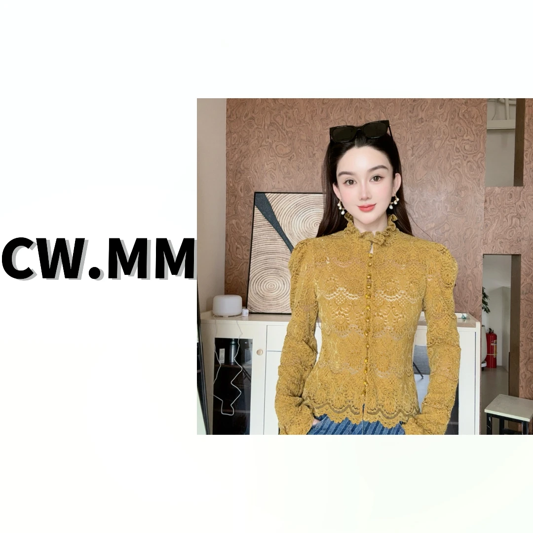 CW.MM 高级感气质显瘦立领小众上衣
