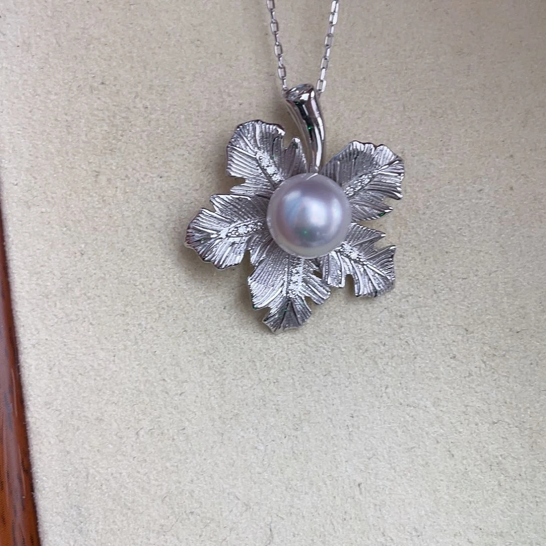 海水珍珠银S925镶嵌吊坠(赠链)