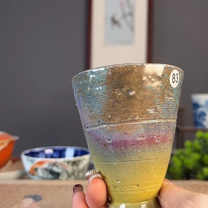 摆件景德柴烧茶杯多人