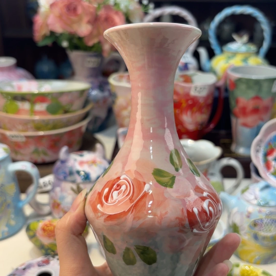 瓷片景德镇手绘高温釉下彩陶瓷茶具