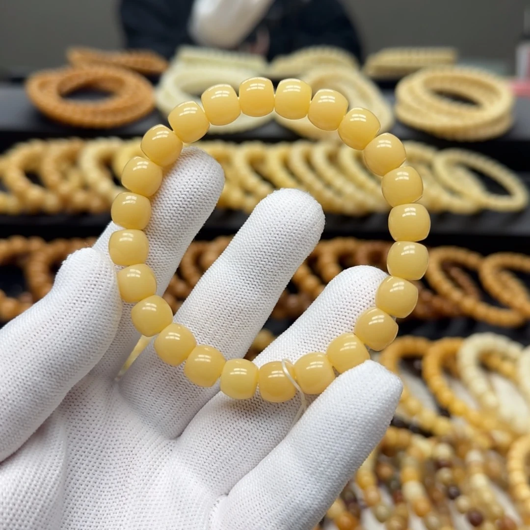 菩提根/象牙果手串9×10 鼓珠 10年 精工