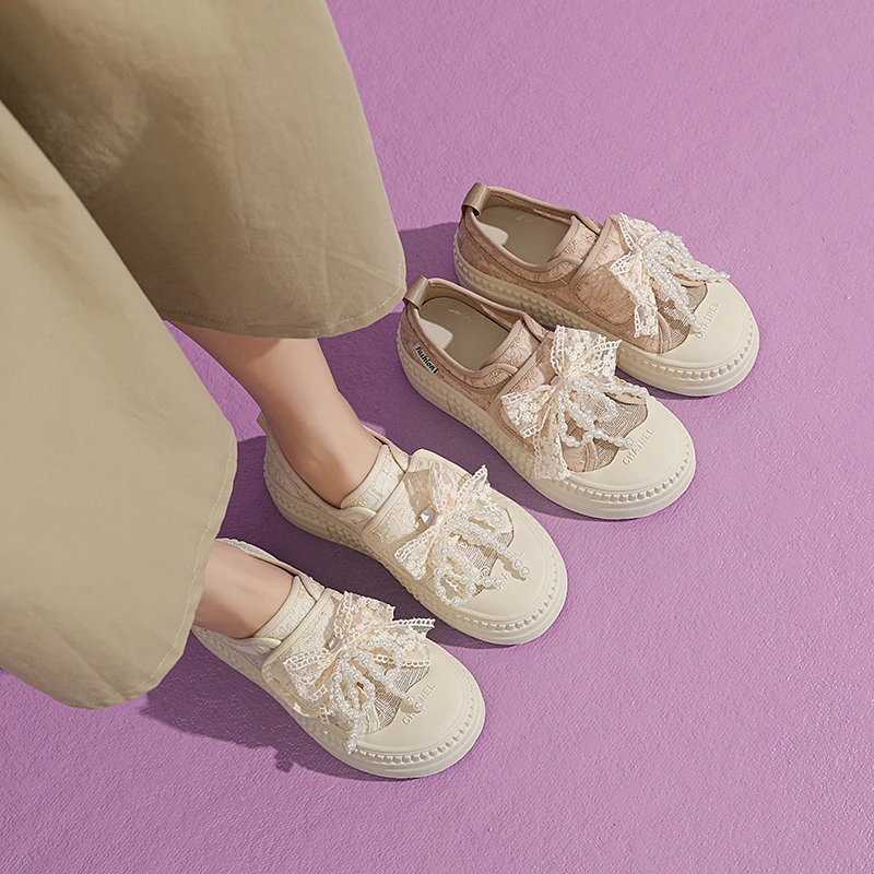 领跑夏季罗马风格透气胶粘时尚休闲鞋单鞋圆头blokette