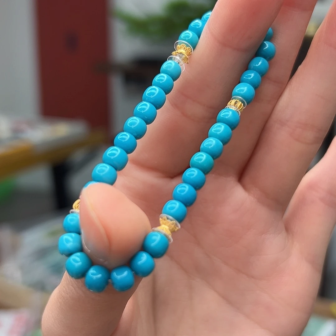 绿松石珠宝奇石18K金镶嵌