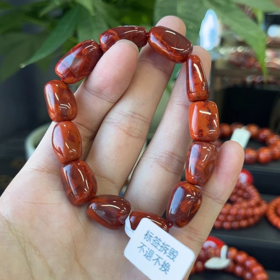 T***e南红玛瑙未镶嵌手链川料随型手串