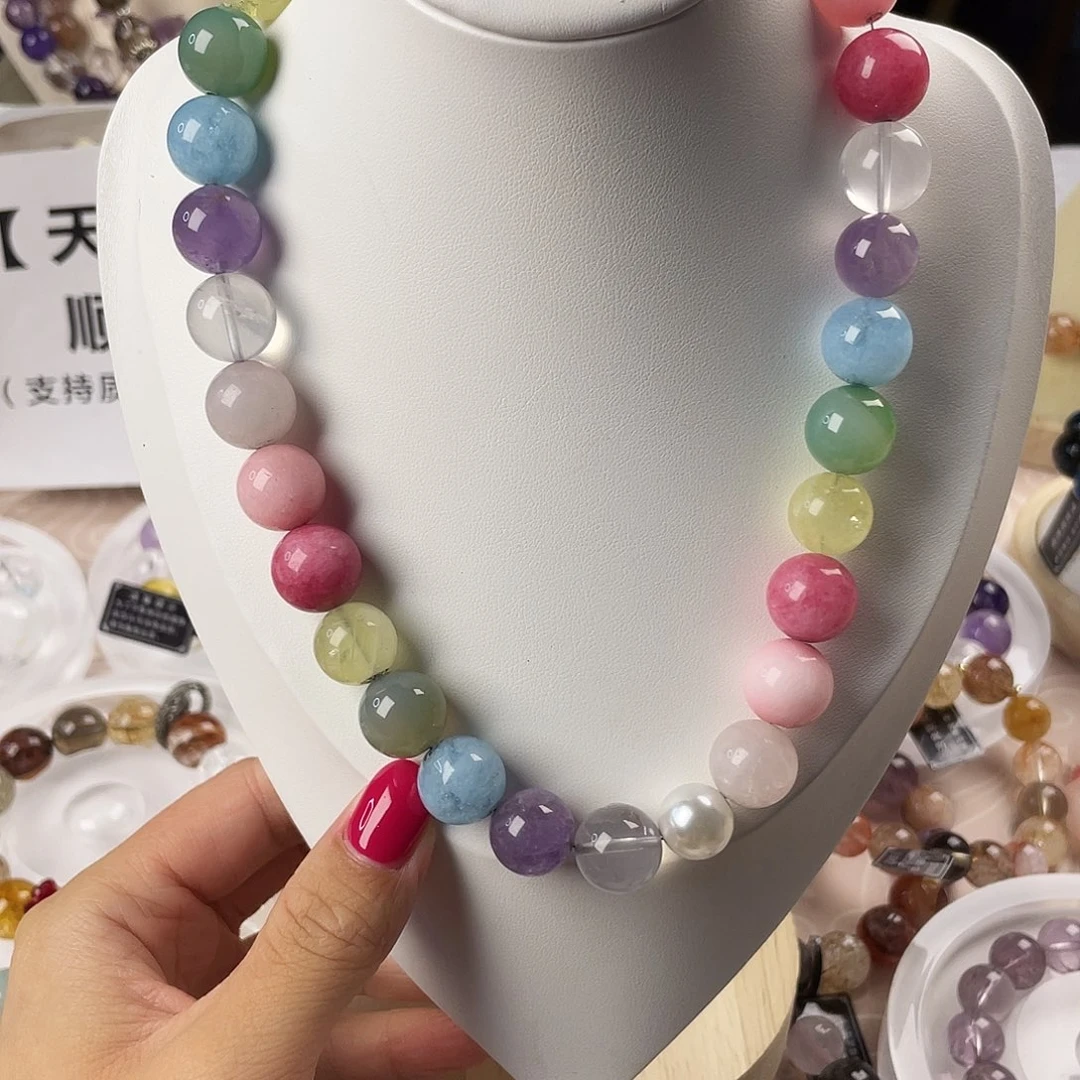 银S925镶嵌手链烟晶