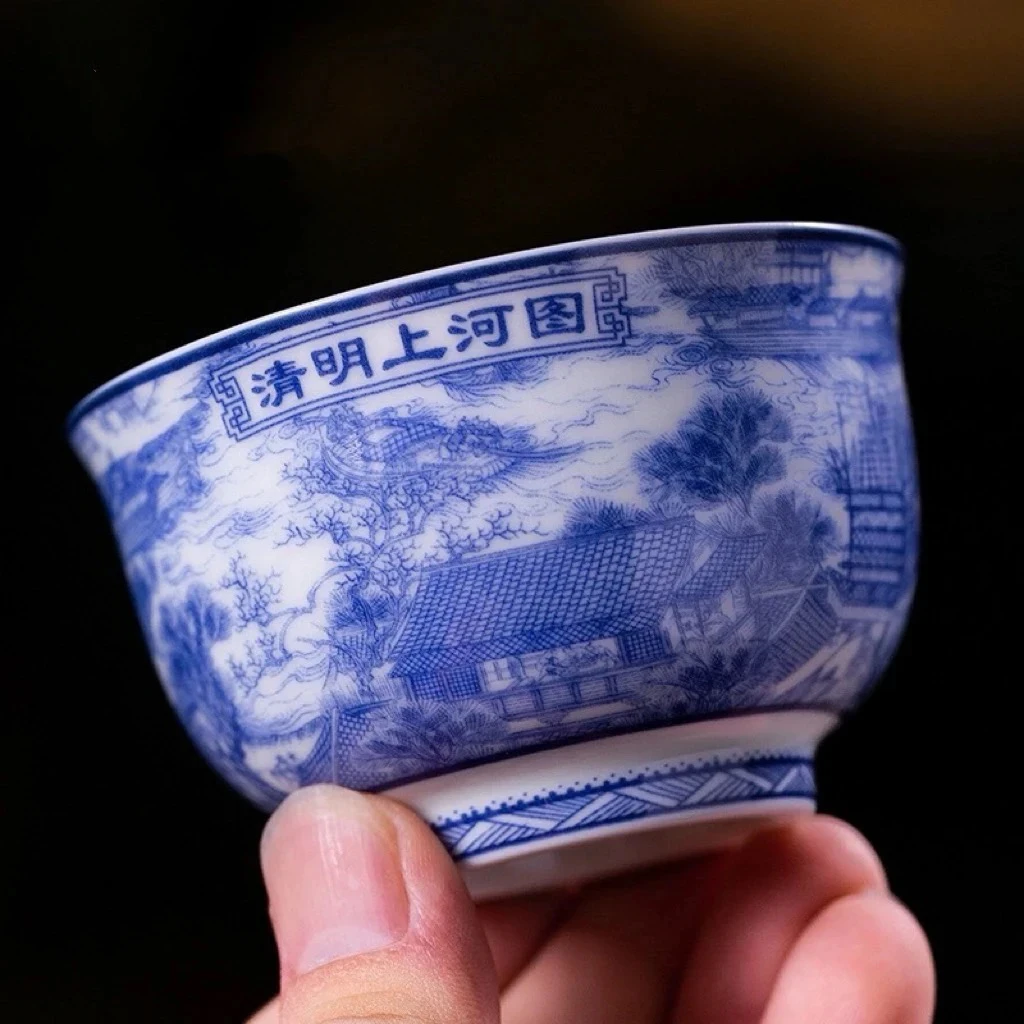 新号福利景德镇制清明上河图陶瓷个人专用茶道高档茶杯