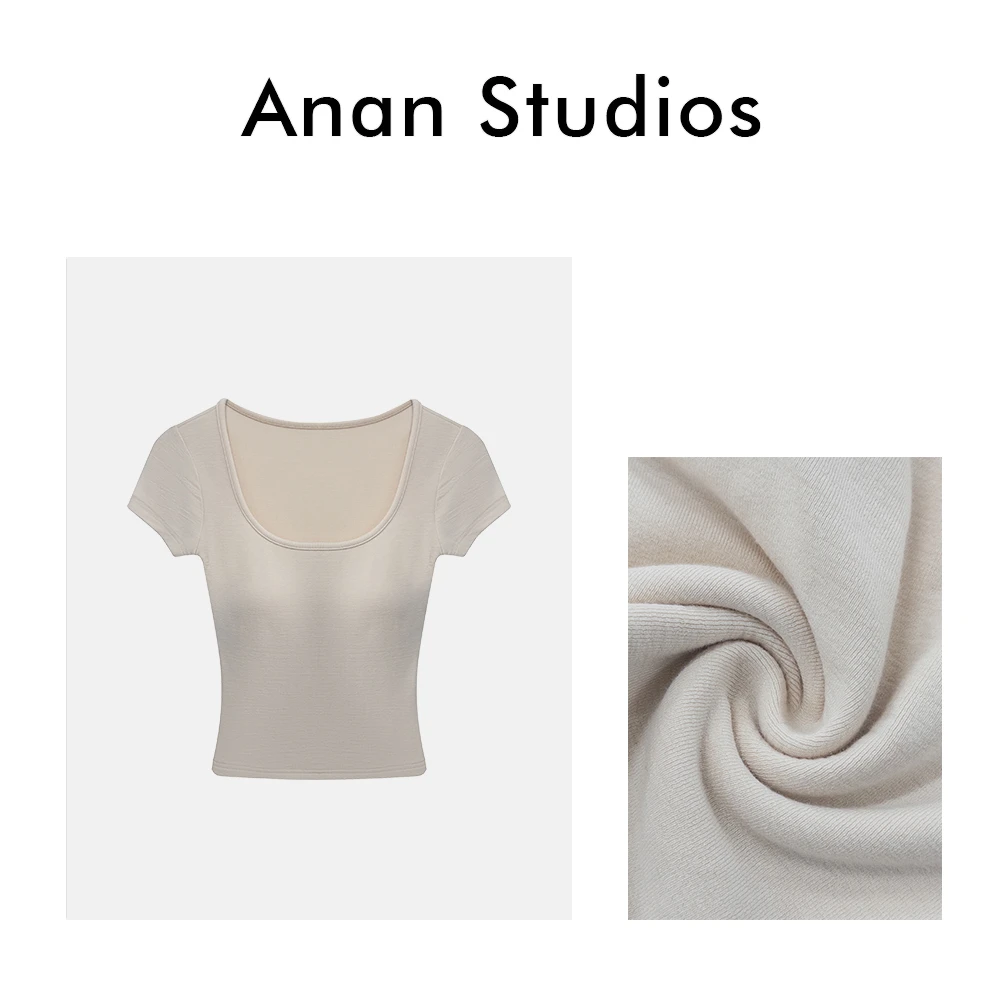 【升级面膜T】新款纯欲简版百搭上衣（前面双层面料 胸垫可拆卸）★