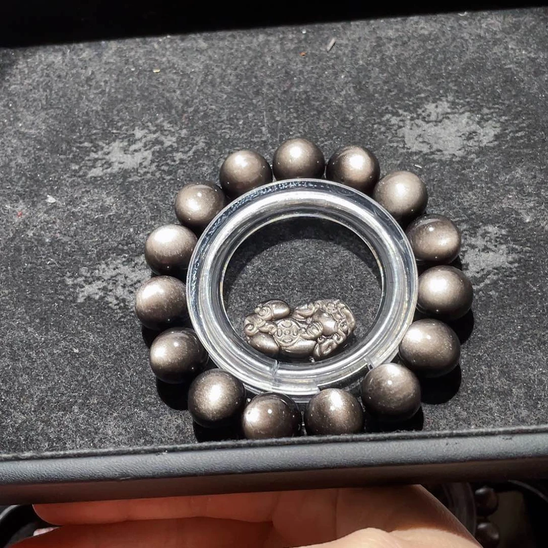 黑曜岩手链未镶嵌不****后