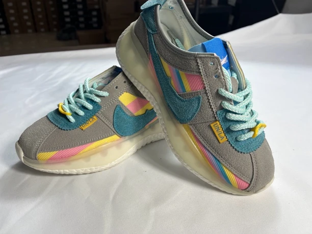 公主风拼色时尚休闲鞋鞋带女鞋步鞋鞋子阿甘鞋复古球鞋脏脏鞋