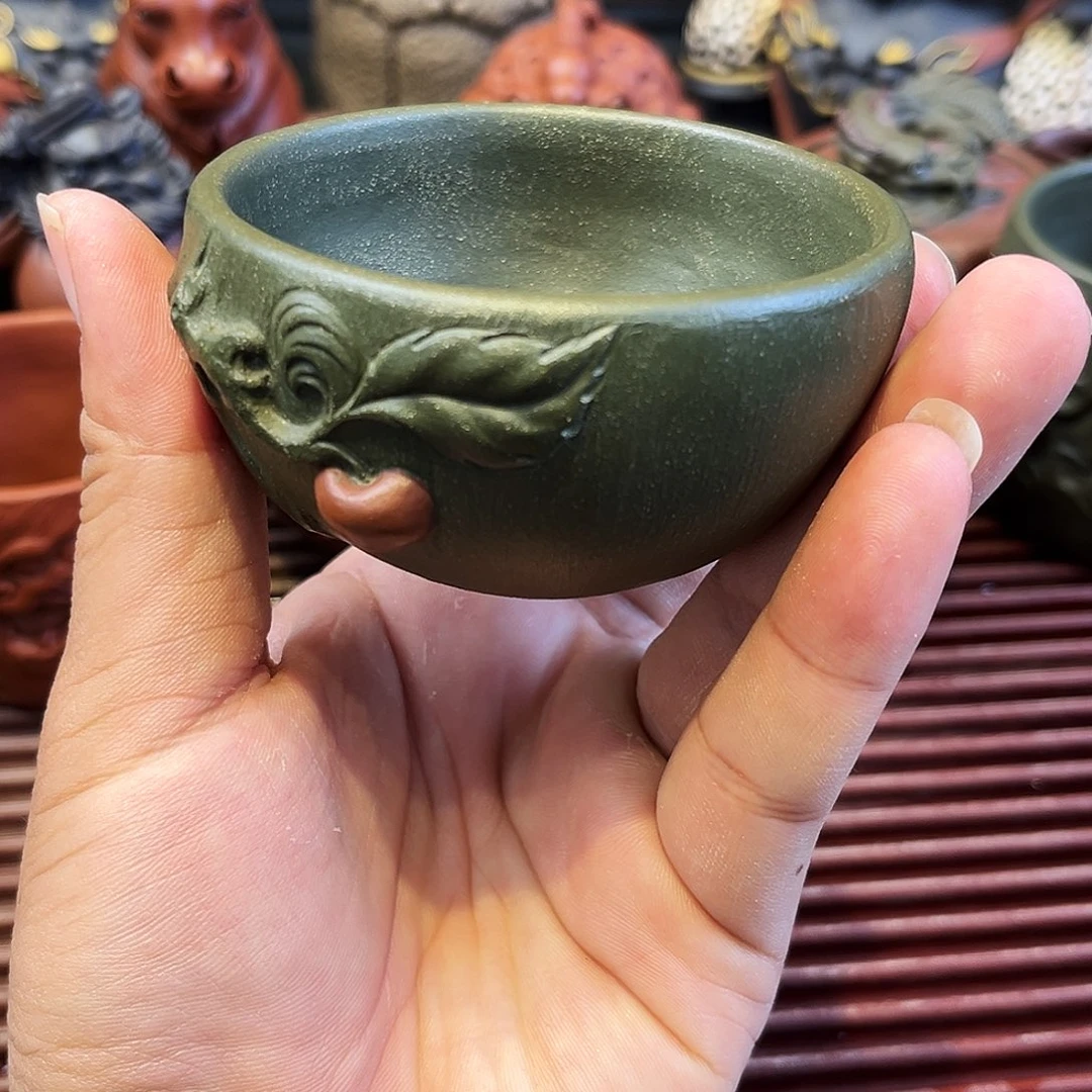 紫砂茶杯高端紫砂雕塑茶宠