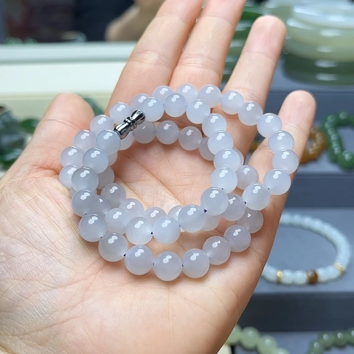 和田玉手链未镶嵌珠*