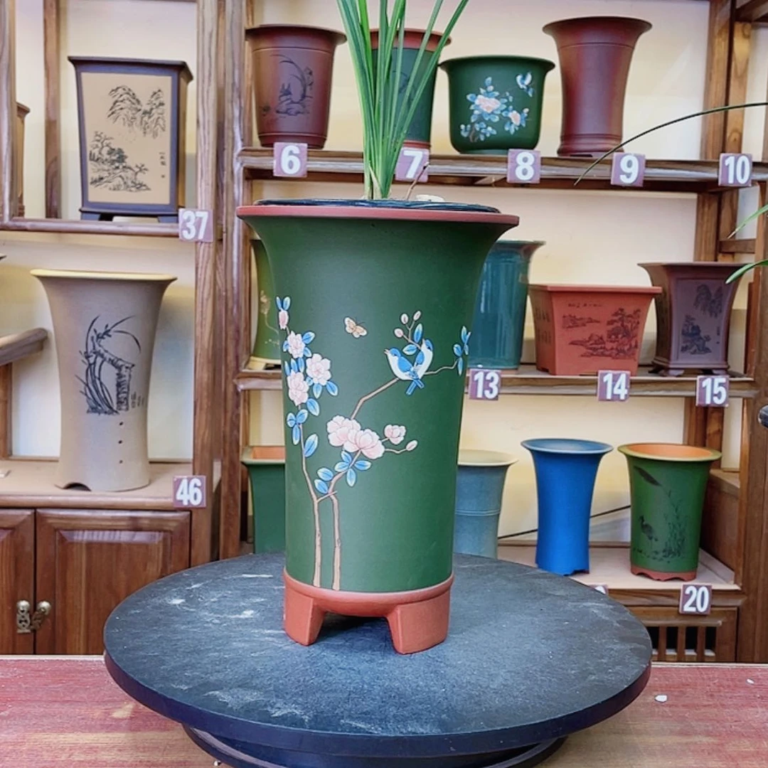 【闪购商品】紫砂花盆兰花843434548846464654