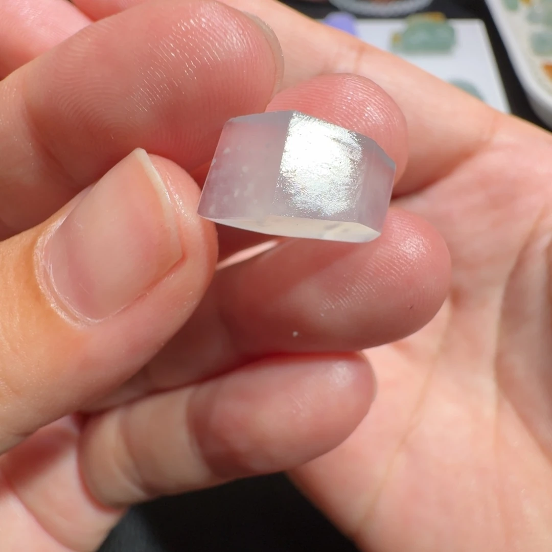 定制翡翠未镶嵌大**路冰种随行雪花棉