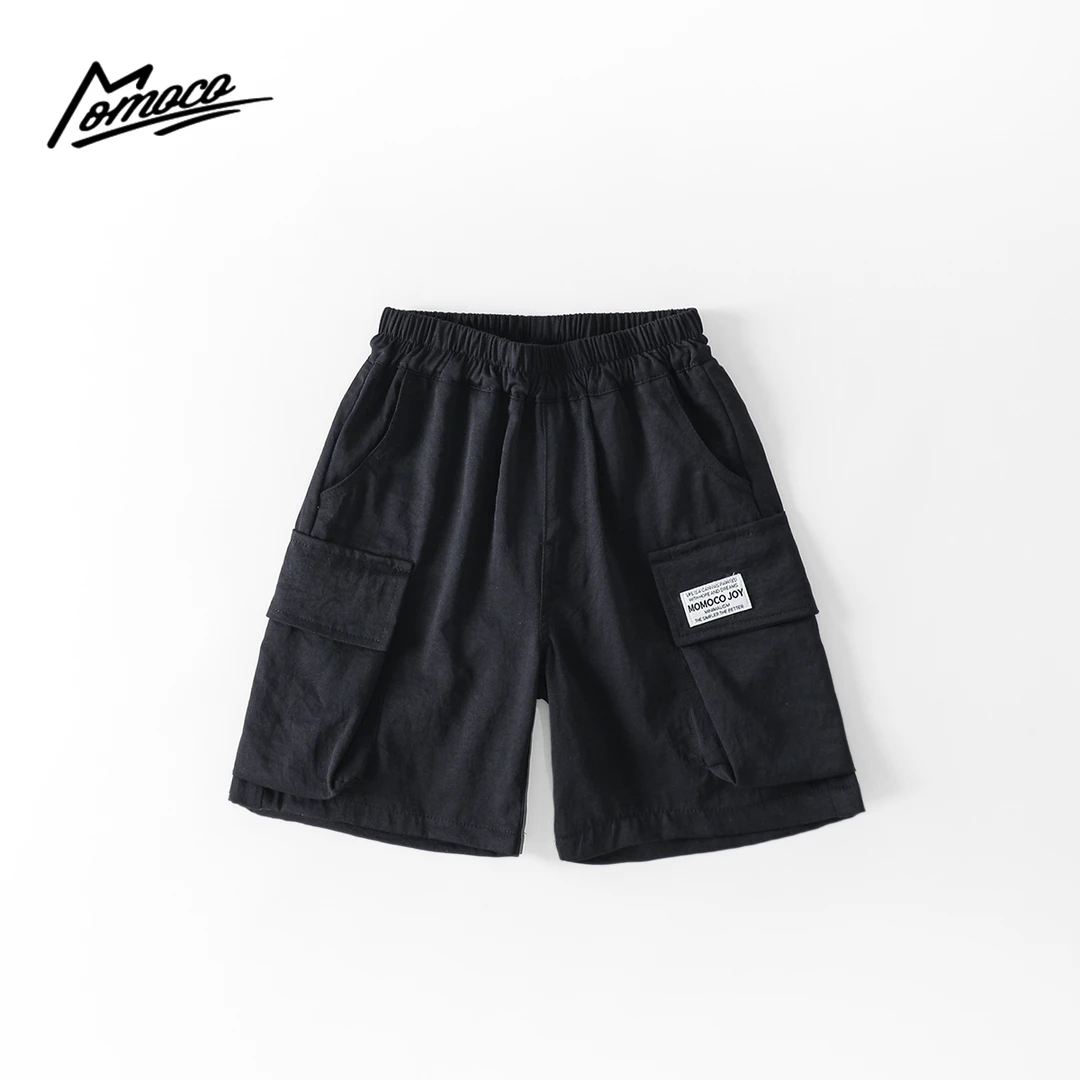MOMOCO夏季男童中裤松紧带五分裤休闲裤薄款短裤纯色77280357001
