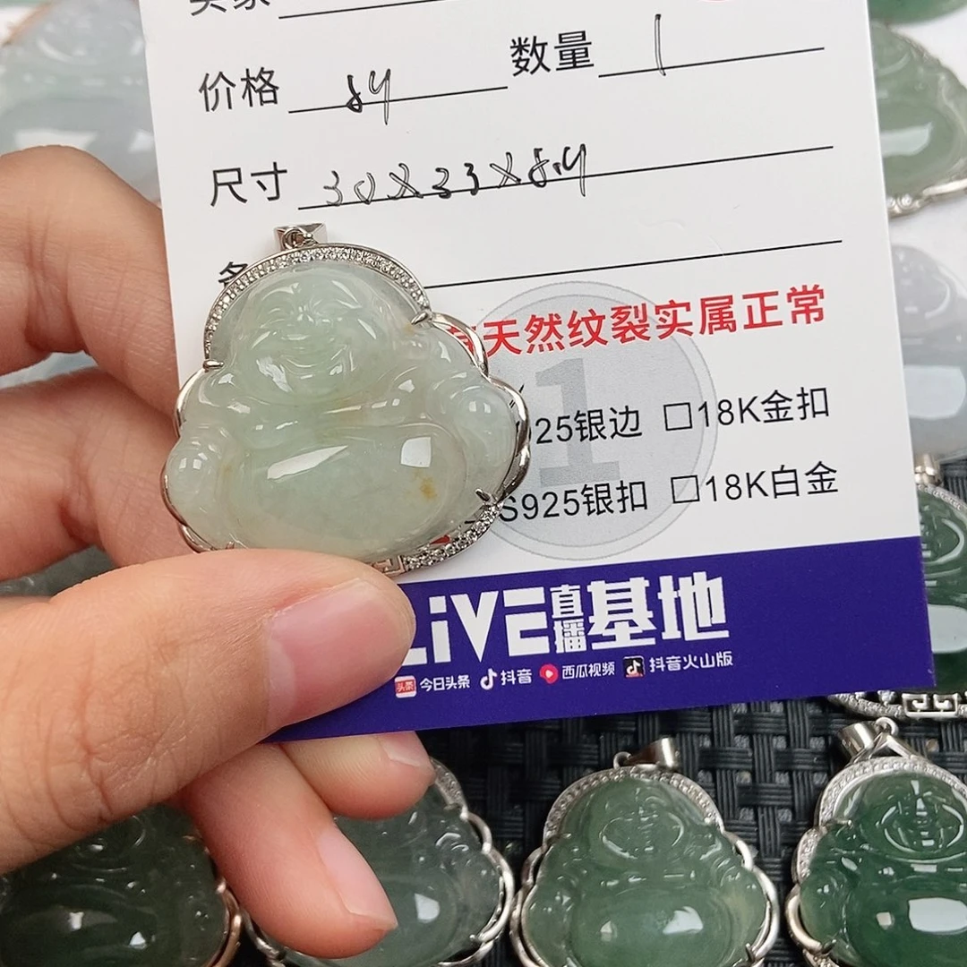 翡翠银S925镶嵌颈饰