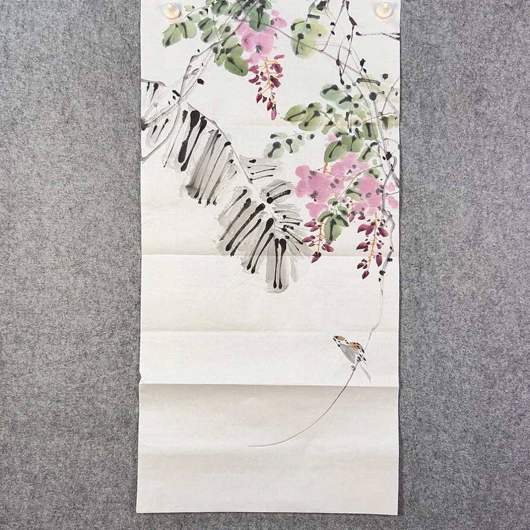 国画212 花鸟在此鸣叫的声此起彼伏中也