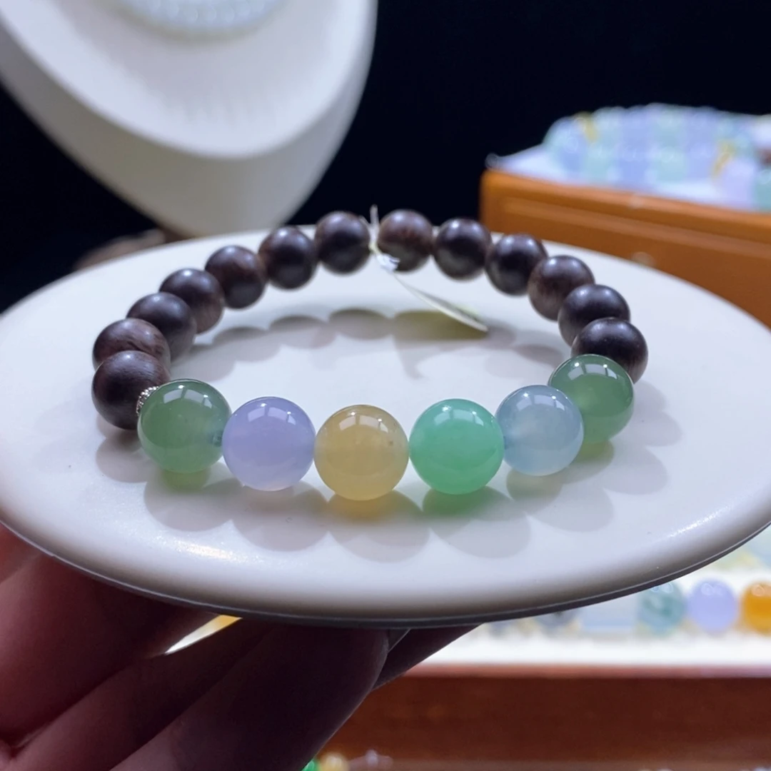 未镶嵌手串翡翠冰糖果色手串