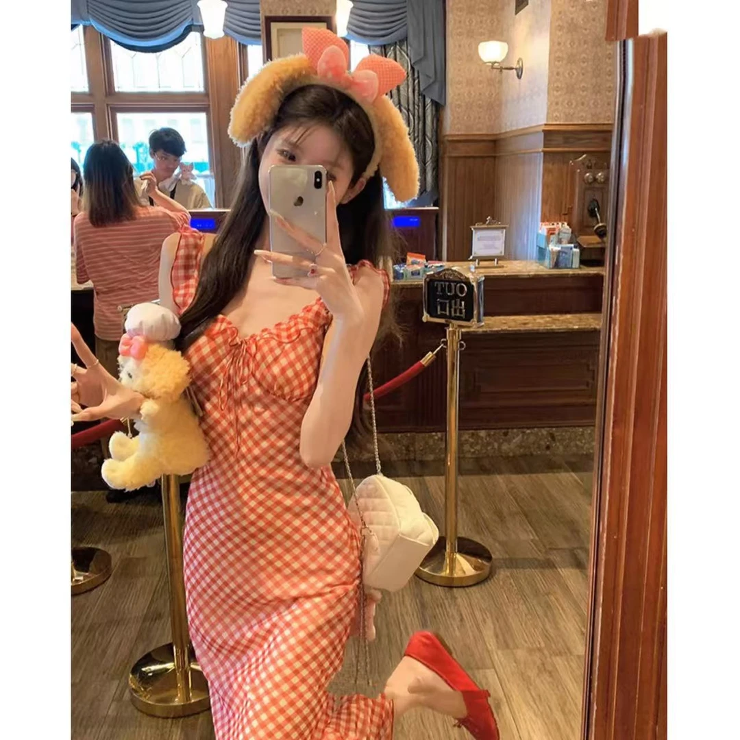 徐秋阳  晚熟樱桃  春季新款百搭时尚休闲显瘦连衣裙9820