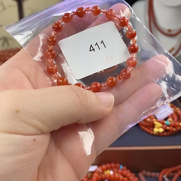 南红玛瑙未镶嵌手链