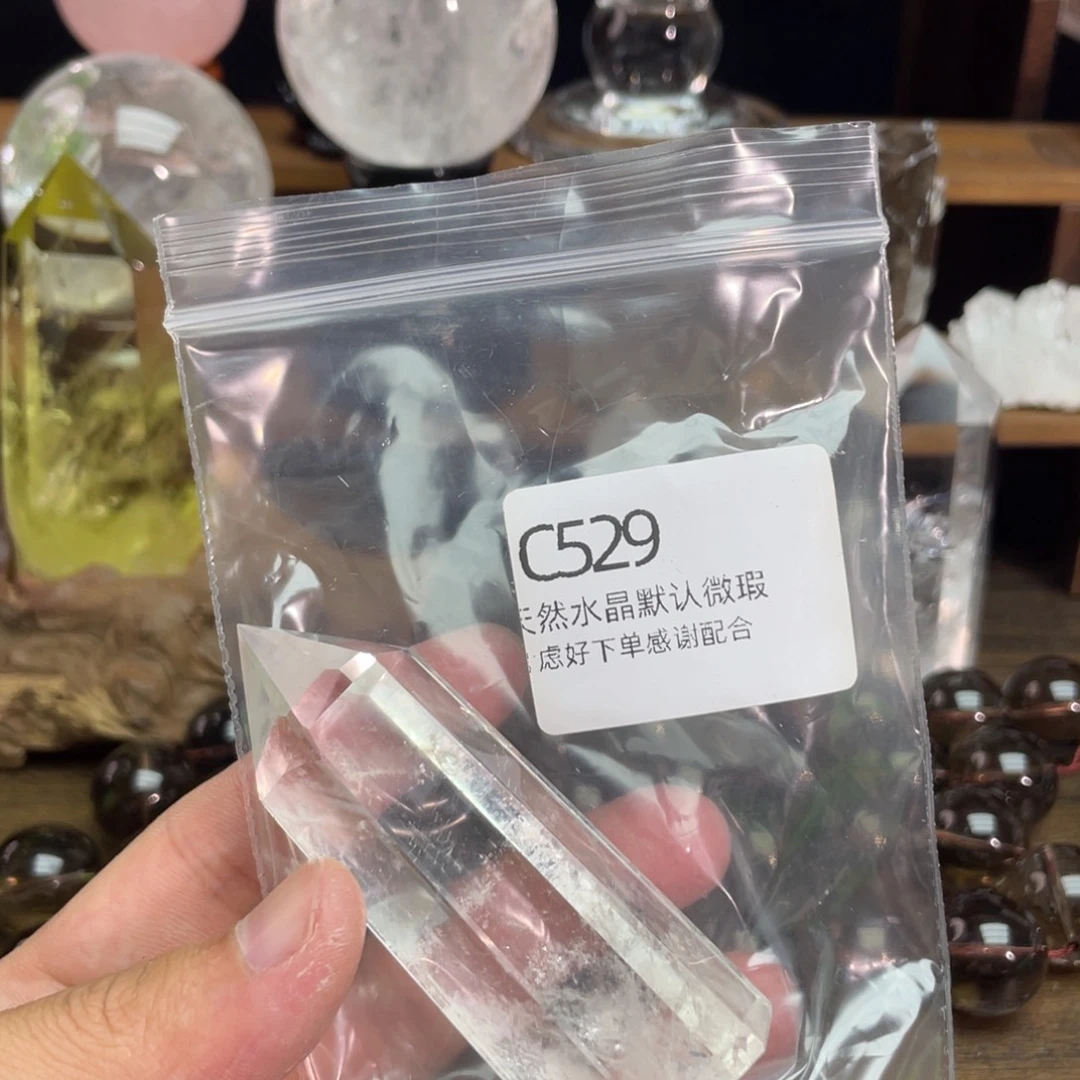 天然水晶球水晶柱未镶嵌水晶拈**?