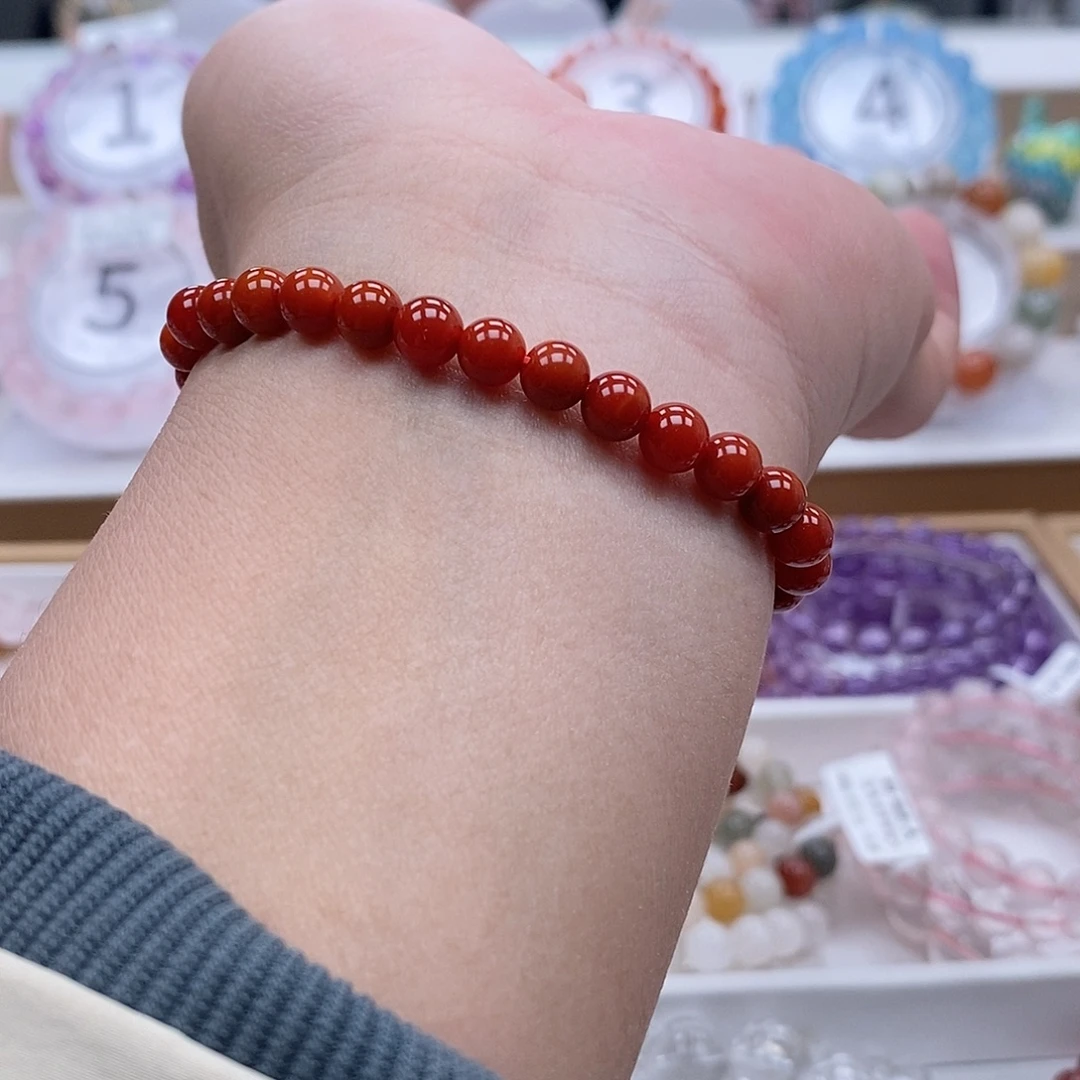 水晶手链未镶嵌南红玛瑙