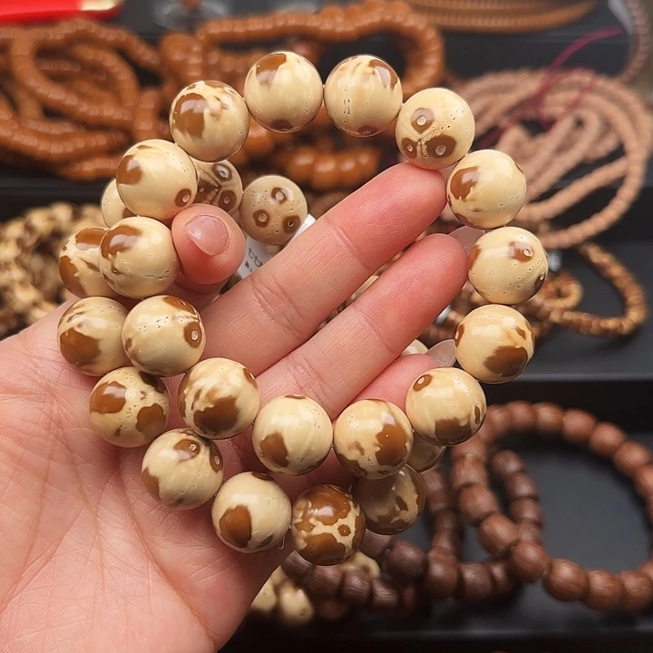 紫金鼠吊坠紫金鼠三叶草熊猫圆珠16mm