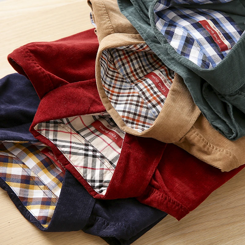 经典不衰！男士灯芯绒长袖衬衣绒面衬衫1017-TG611