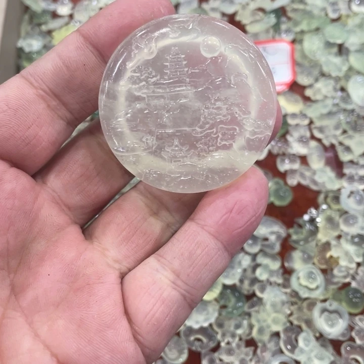 蛇纹石玉合金颈饰