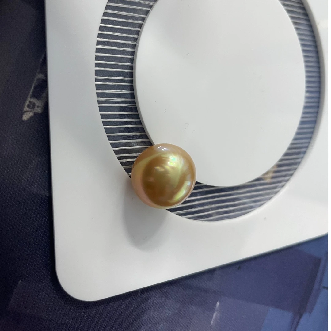 天然海水南洋金珠珍珠单珠裸珠15 - 16mm可定制