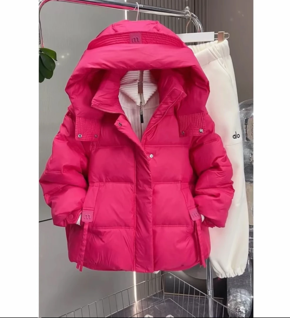 石墨烯云绒连帽宽松加厚保暖棉服外套女冬季新款时尚百搭面包服