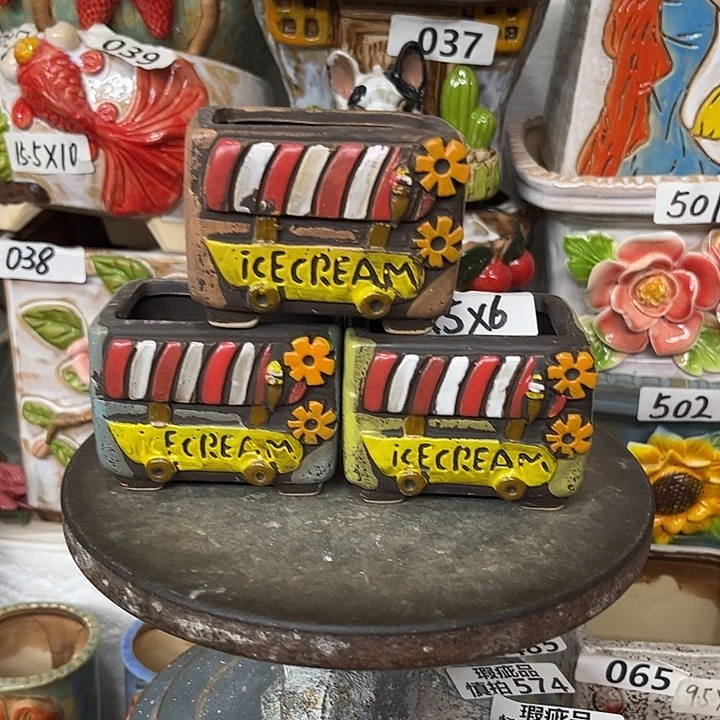 粗陶材质多肉花盆