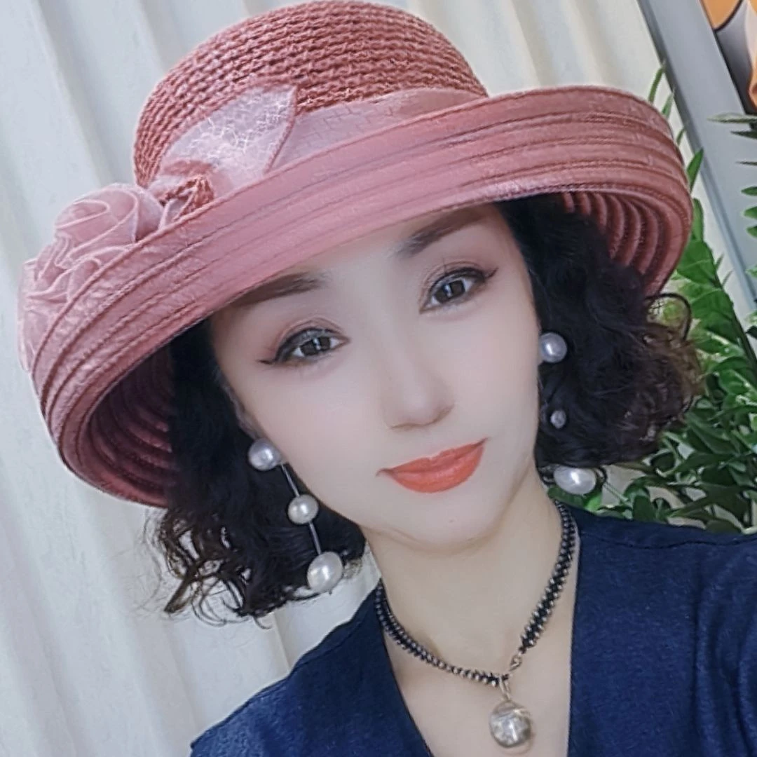 【尚雅美】法式欧根纱轻薄透气优雅贵气全反翘帽