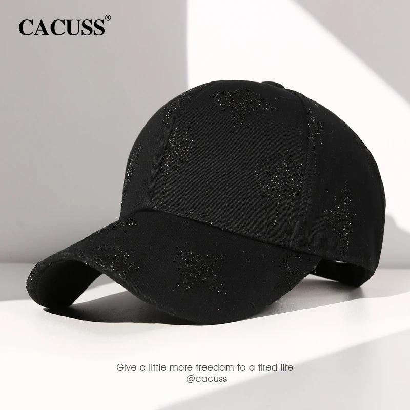 【星绣】CACUSS棒球帽男生冬高档星饰刺绣帽子轻奢硬顶鸭舌帽男户外