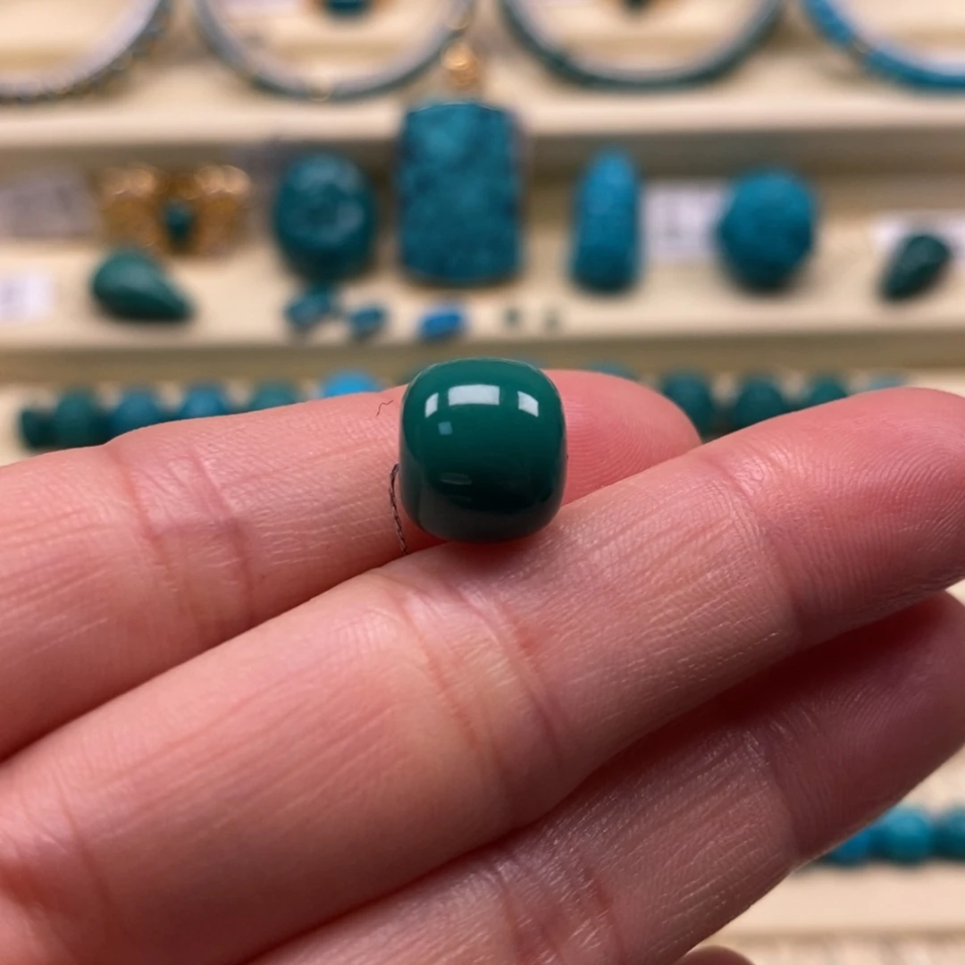 绿松石未镶嵌珠宝奇石直径10.5×9.4老型