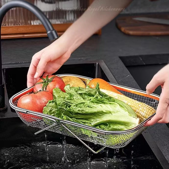 30*21cm不锈钢伸缩沥水篮1个高档家用款居家必备【汤姆粉丝专属】