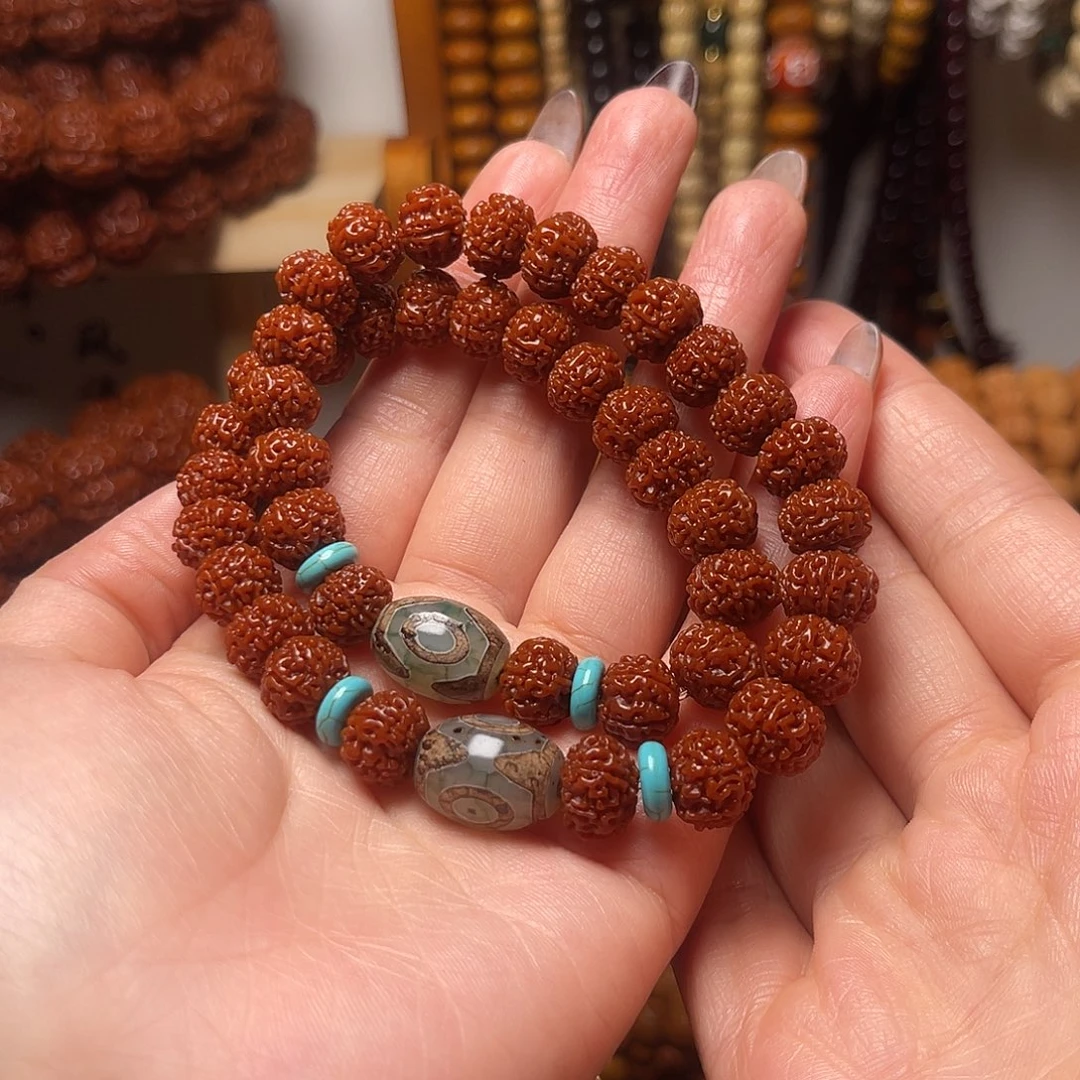 金刚菩提吊坠六瓣双圈