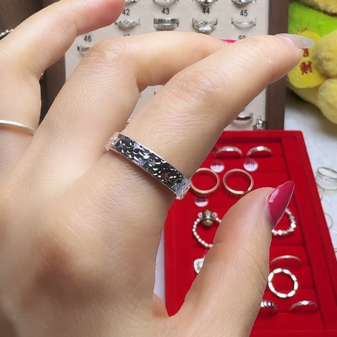 足银碎冰冰4n戒指