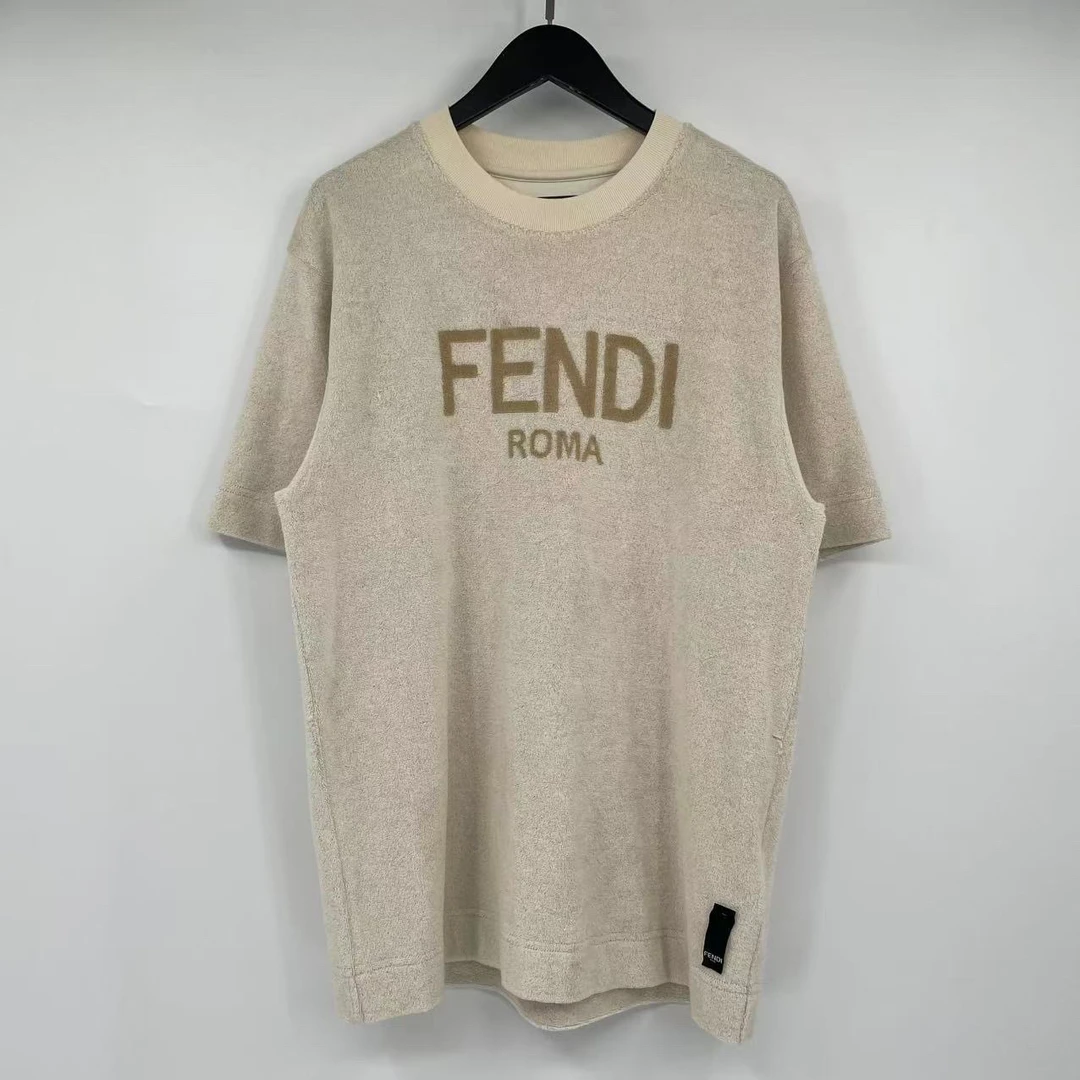 99新 FENDI/芬迪 胸前logo毛巾短袖 S