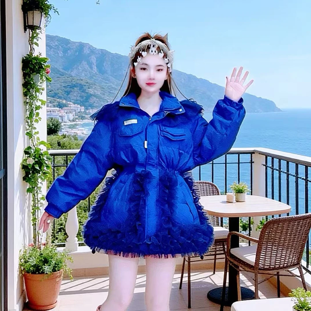 【面条仙仙】3841#冬季设计师原创新款仙仙甜美可爱雨绒服