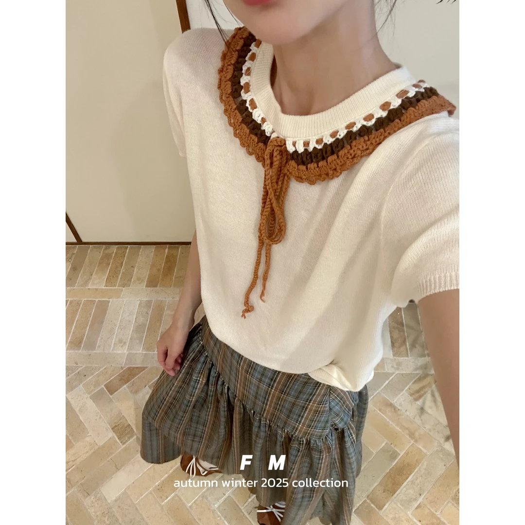 【赵小小&首尔胶片】6399 秋季新款针织气质百搭上衣女