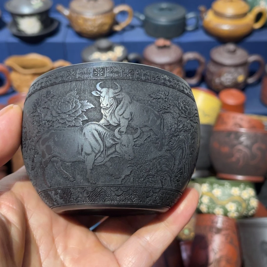 原矿紫砂手工主人杯