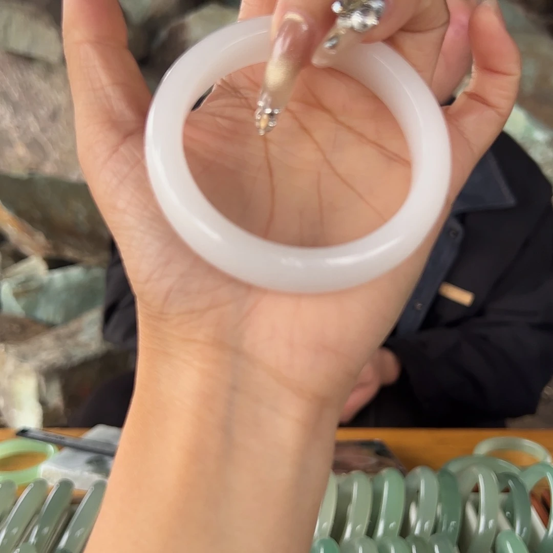 金丝玉白月光手镯