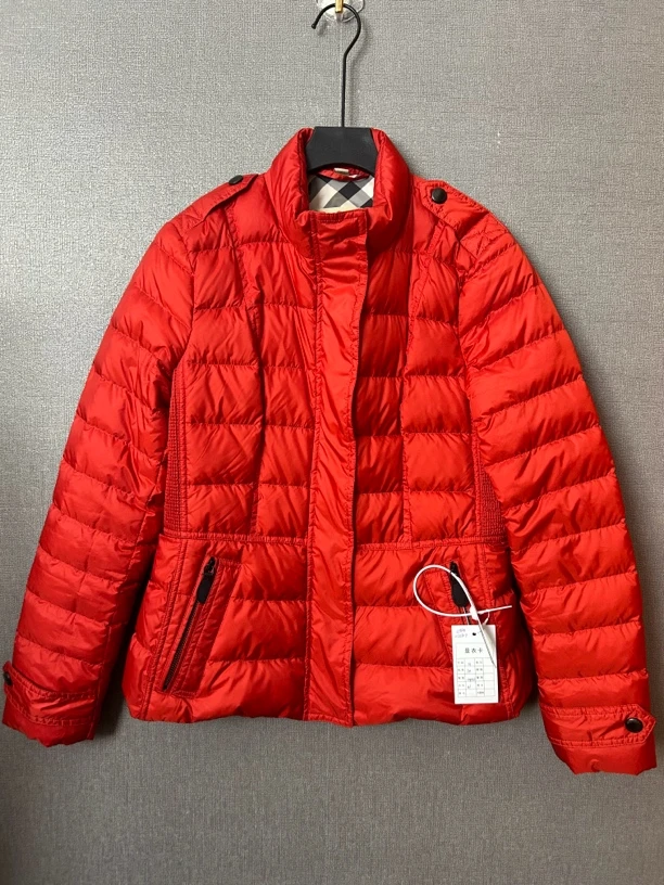 95新 BURBERRY/博柏利 Burberry橘色羽绒服