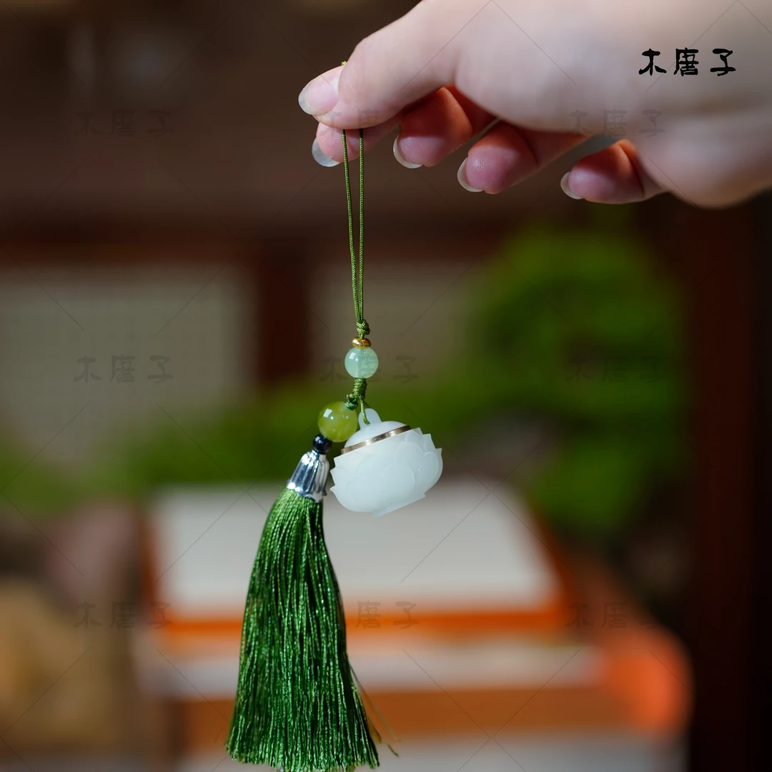 【木唐子】菩提珠串天然菩提夜光莲花香囊配件