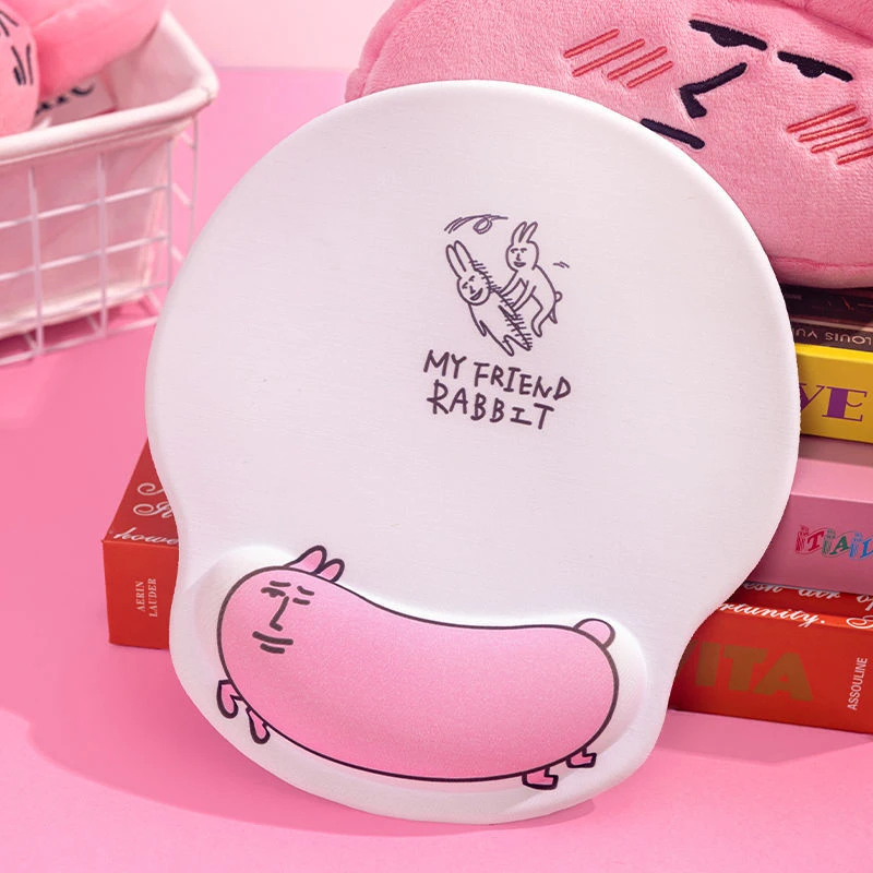 粉红兔子MyFriend原创护腕鼠标垫3D加厚防滑沙雕手腕垫宿舍办公室