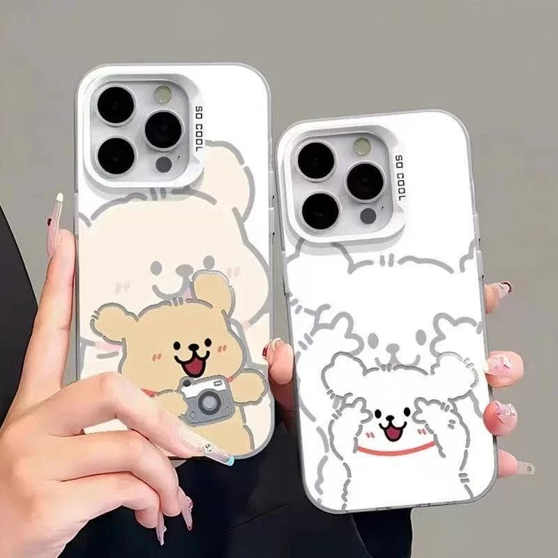 情侣相机小狗适用苹果iphone小米promax防摔vivo华为oppo手机壳女