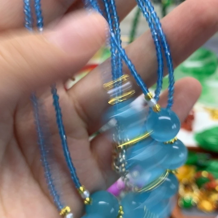 合金颈饰玛瑙/玉髓吊坠