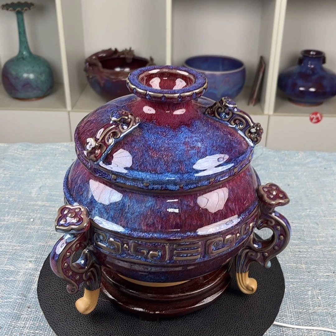 瓷片千秋如意鼎大师作品