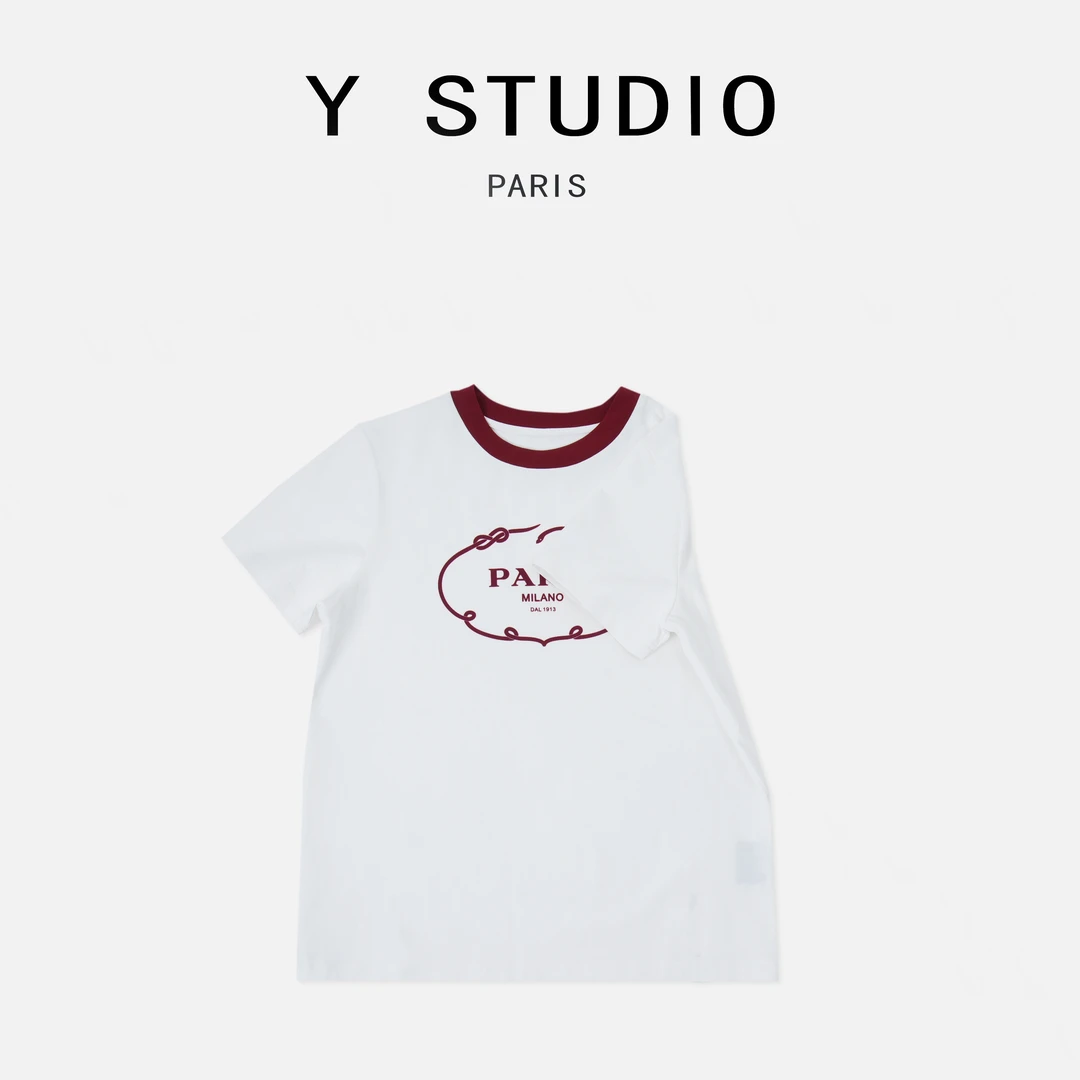 【大妮专属】（悦享动听）2025春季新款百搭设计重工短袖T恤